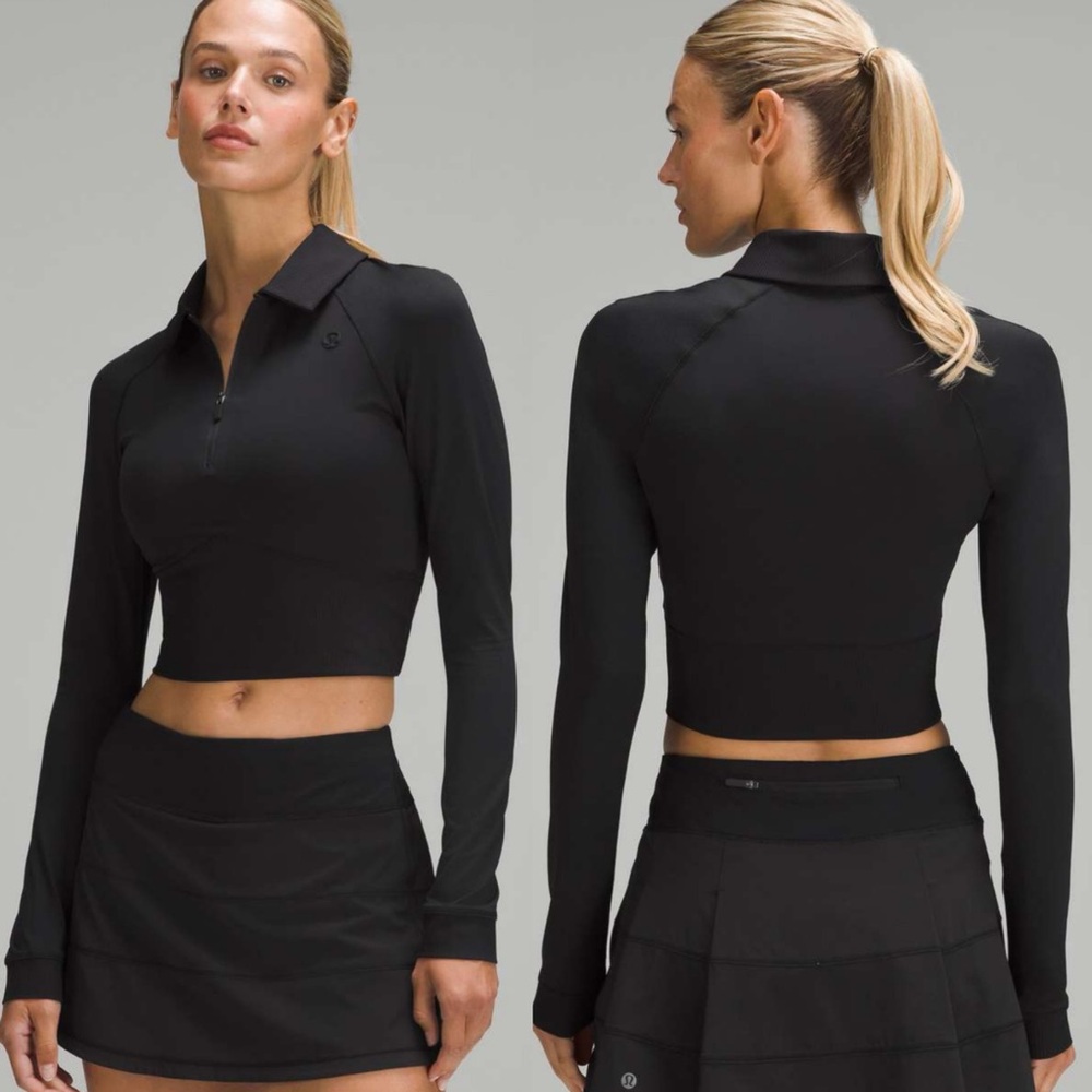 NEW Lululemon Half-Zip Long Sleeve Golf Polo Black
